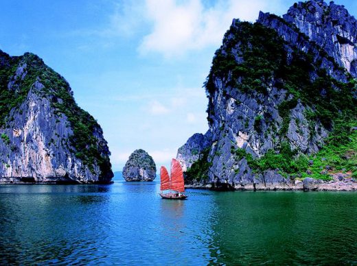Welterbe Halong-Bucht in Vietnam.